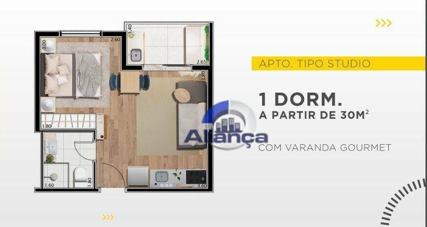 Apartamento à venda com 1 quarto, 30m² - Foto 18