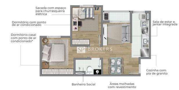 Apartamento à venda com 2 quartos, 49m² - Foto 6