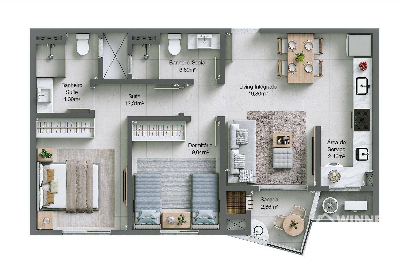 Apartamento à venda com 3 quartos, 79m² - Foto 13