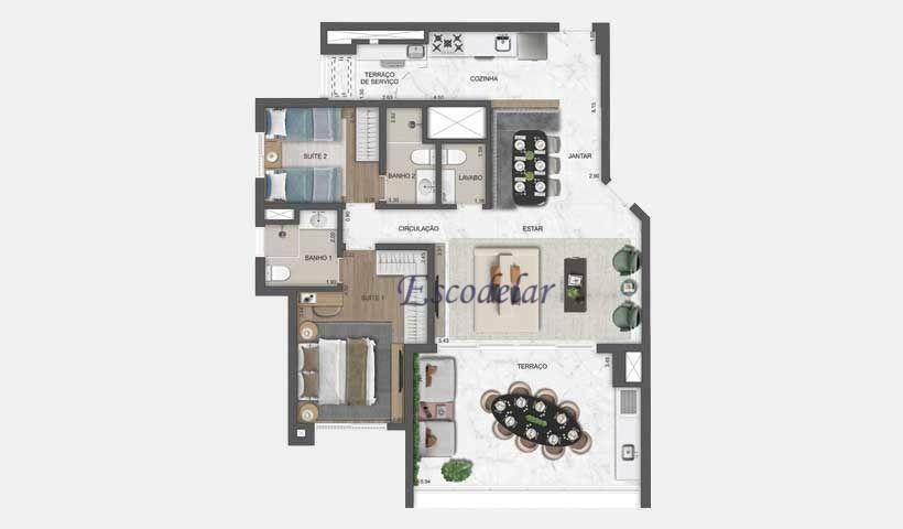 Apartamento à venda com 3 quartos, 105m² - Foto 4