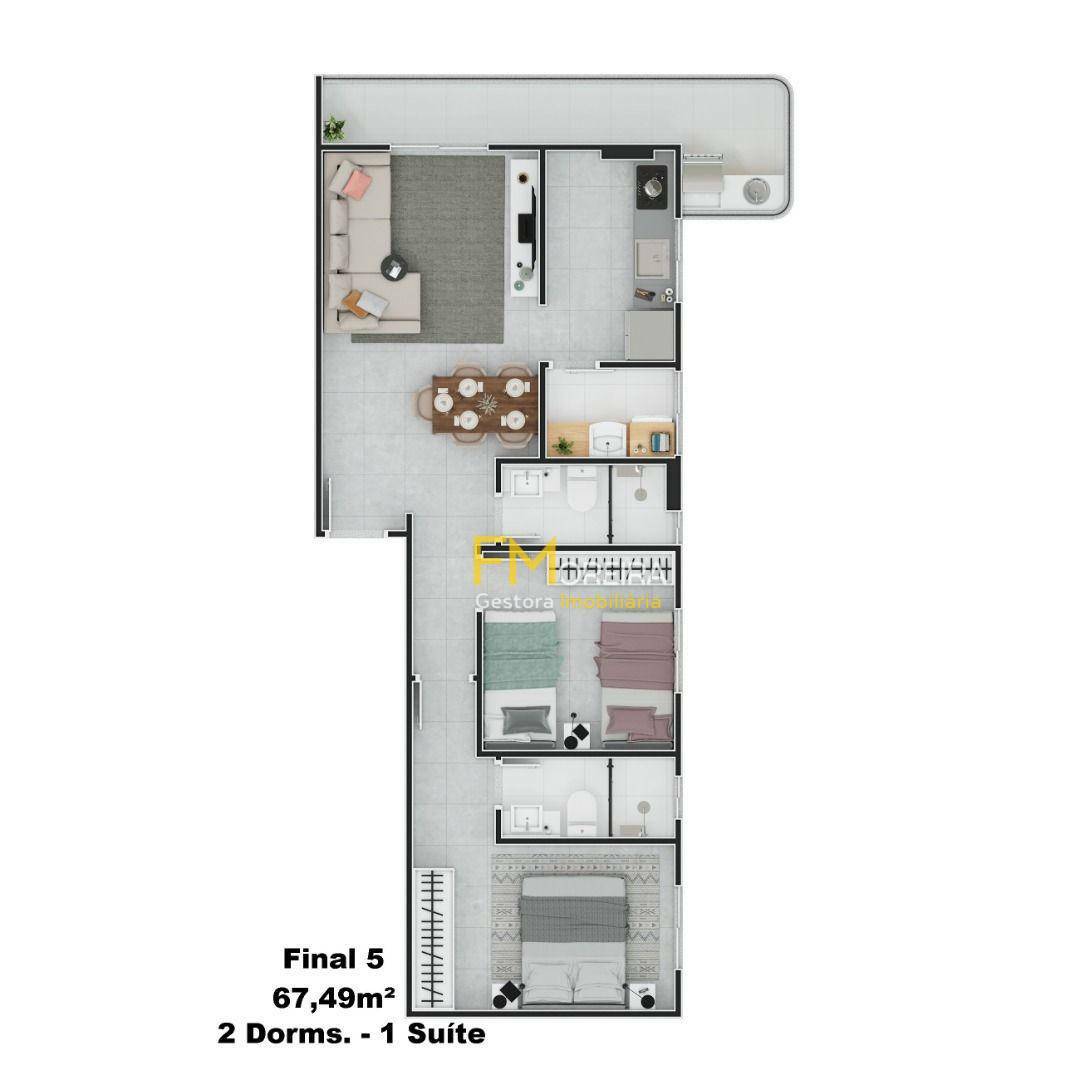 Apartamento à venda com 2 quartos, 67m² - Foto 14