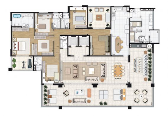 Apartamento à venda com 4 quartos, 392m² - Foto 6