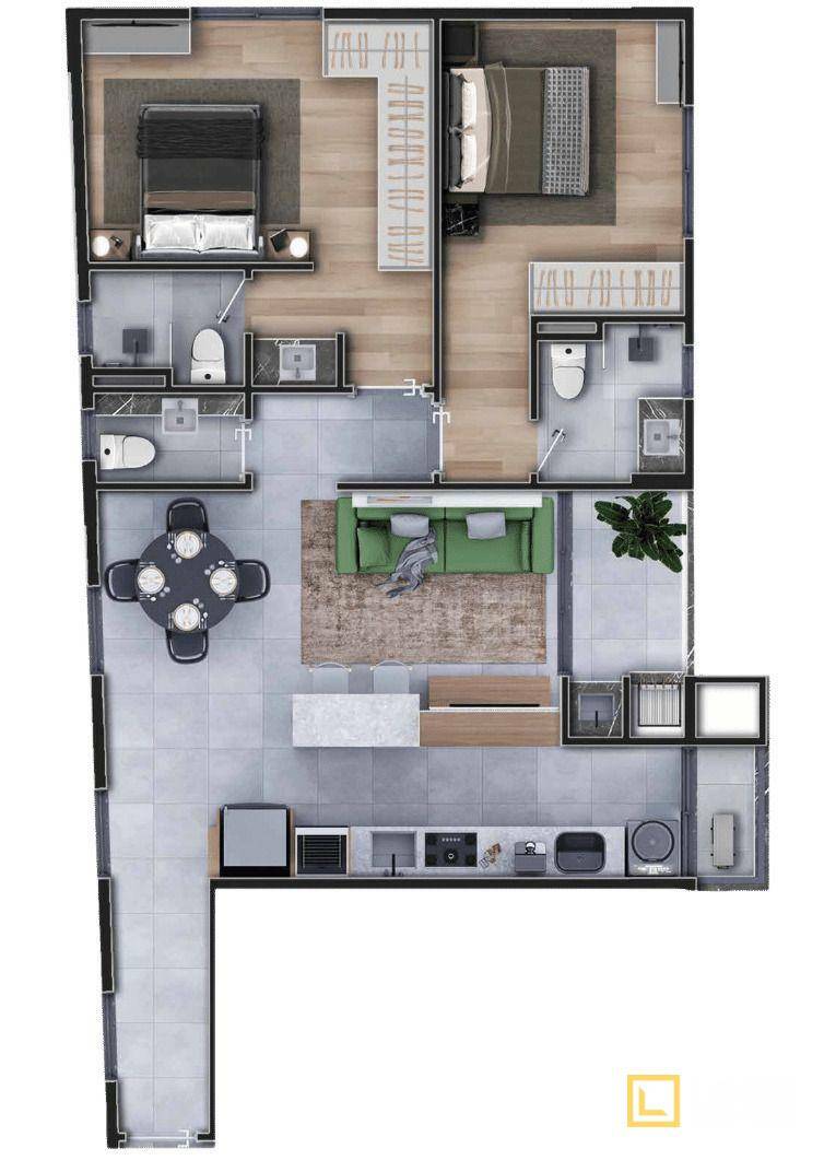 Apartamento à venda com 2 quartos, 75m² - Foto 21
