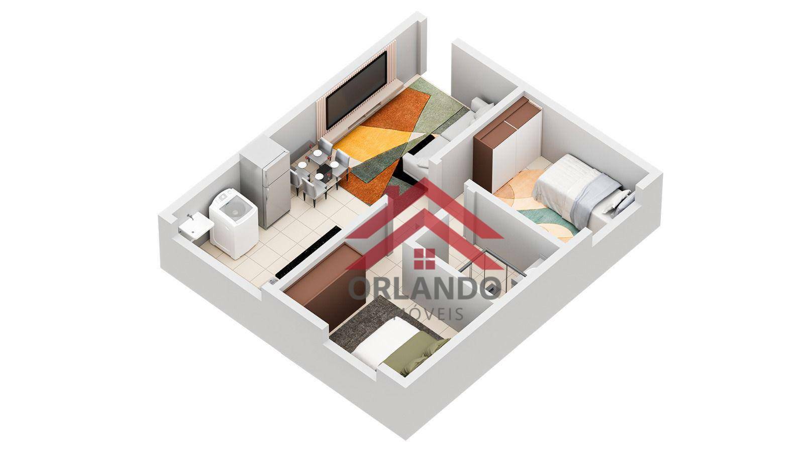 Apartamento à venda com 2 quartos, 44m² - Foto 4