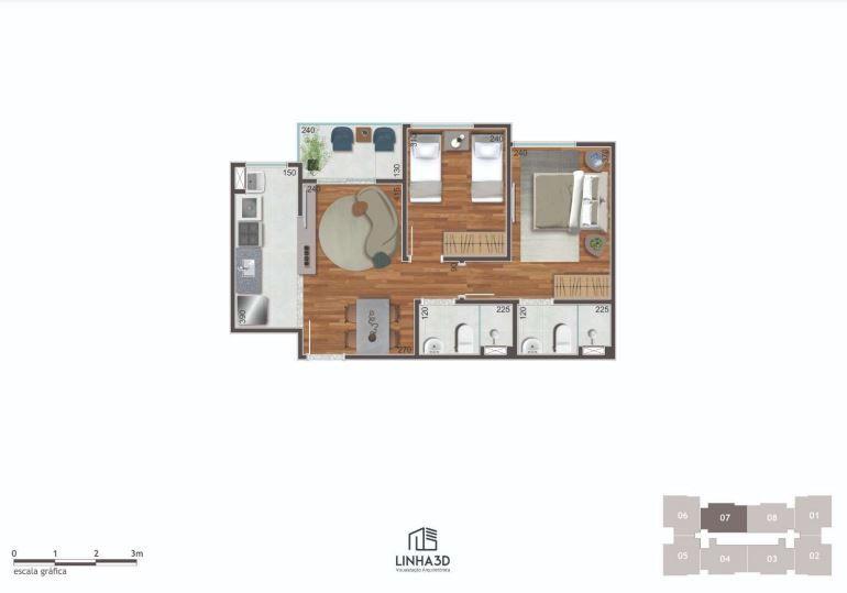 Apartamento à venda com 1 quarto, 51m² - Foto 20