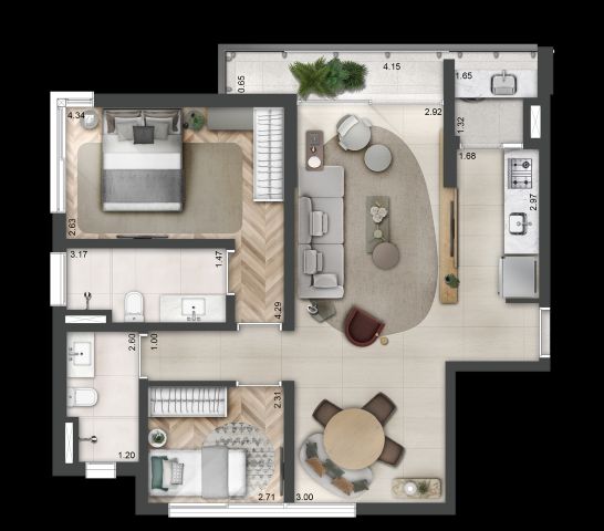 Apartamento à venda com 3 quartos, 111m² - Foto 4