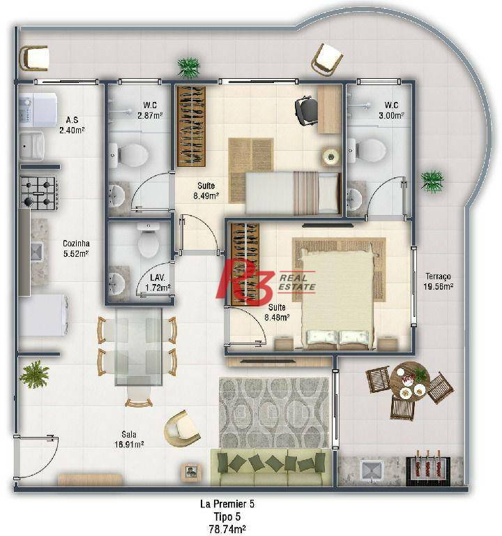 Apartamento à venda com 2 quartos, 78m² - Foto 12