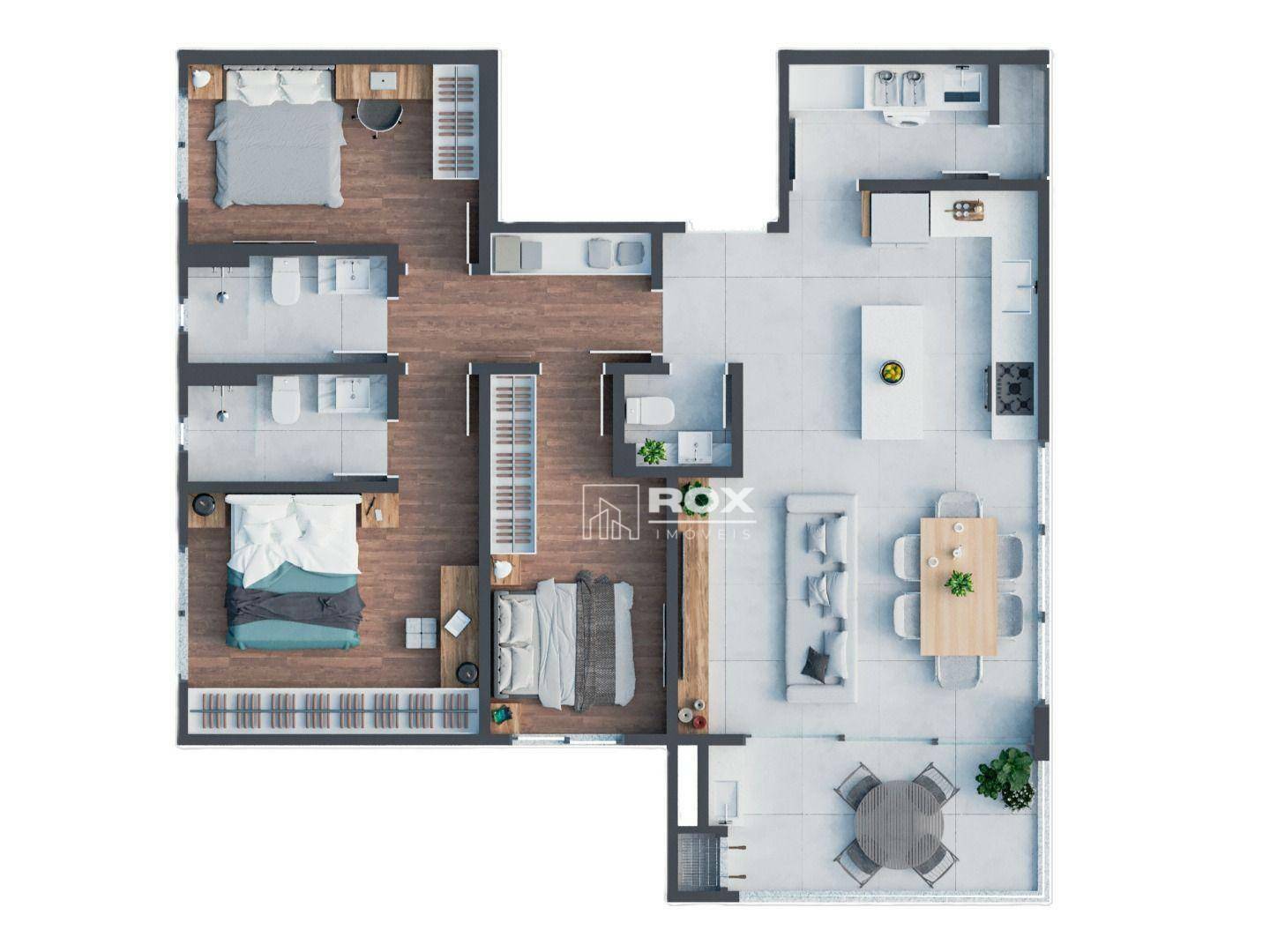 Apartamento à venda com 3 quartos, 180m² - Foto 4