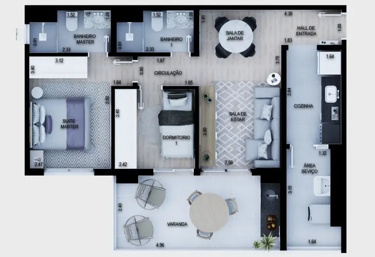 Apartamento à venda com 2 quartos, 182m² - Foto 16