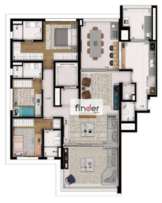 Apartamento à venda com 3 quartos, 163m² - Foto 57