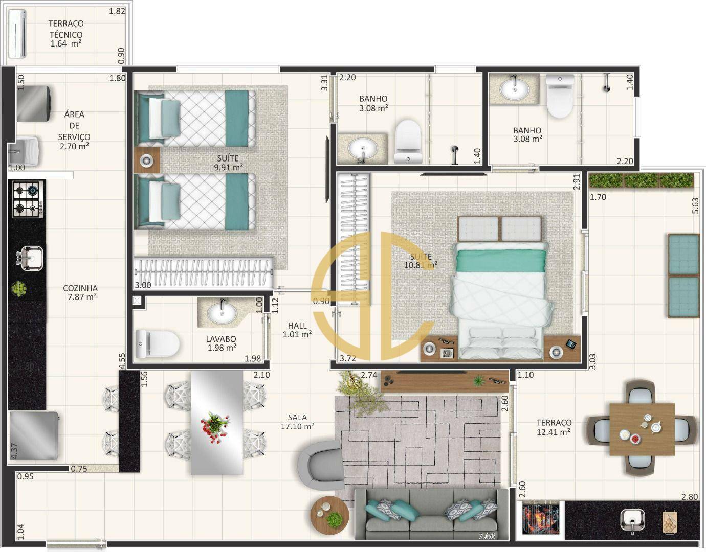 Apartamento à venda com 2 quartos, 79m² - Foto 15