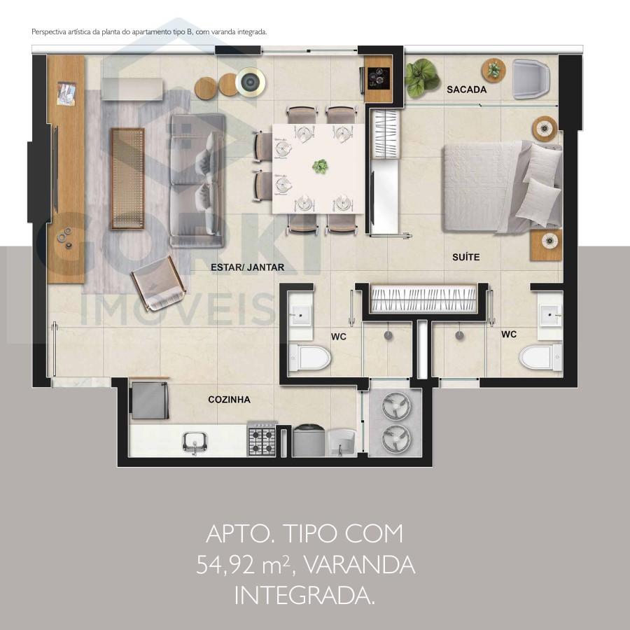 Apartamento à venda com 2 quartos, 54m² - Foto 17