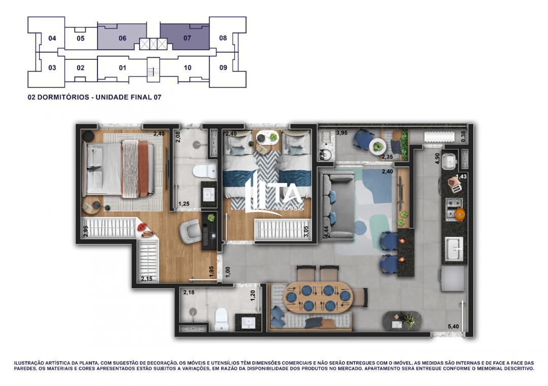 Apartamento à venda com 2 quartos, 55m² - Foto 19