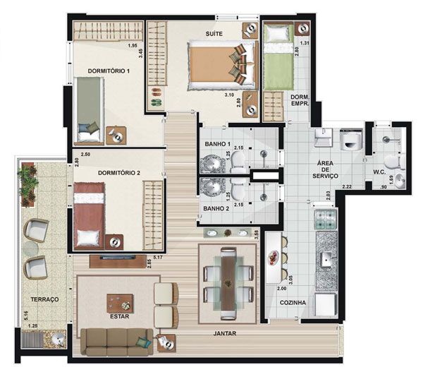 Apartamento à venda com 3 quartos, 78m² - Foto 3