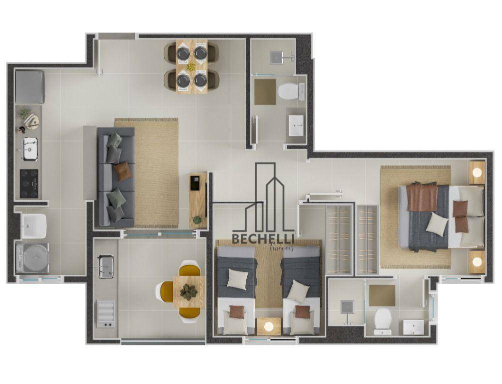 Apartamento à venda com 2 quartos, 58m² - Foto 25