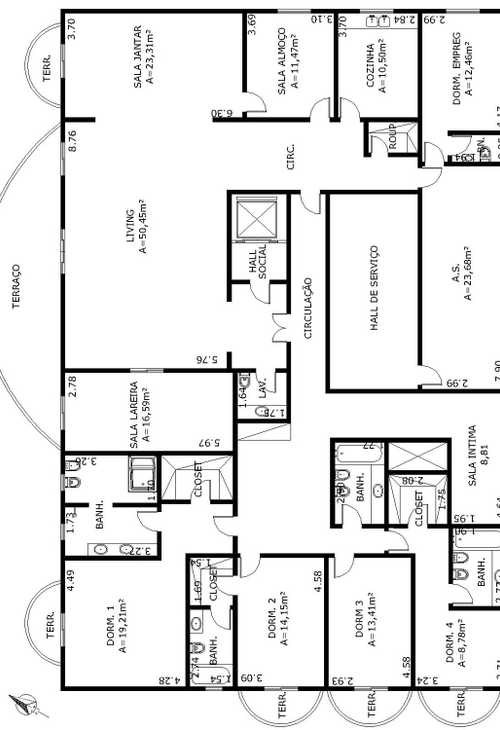 Apartamento à venda com 4 quartos, 393m² - Foto 14