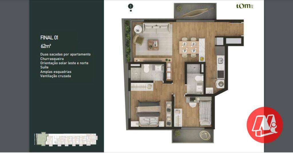 Apartamento à venda com 2 quartos, 62m² - Foto 12