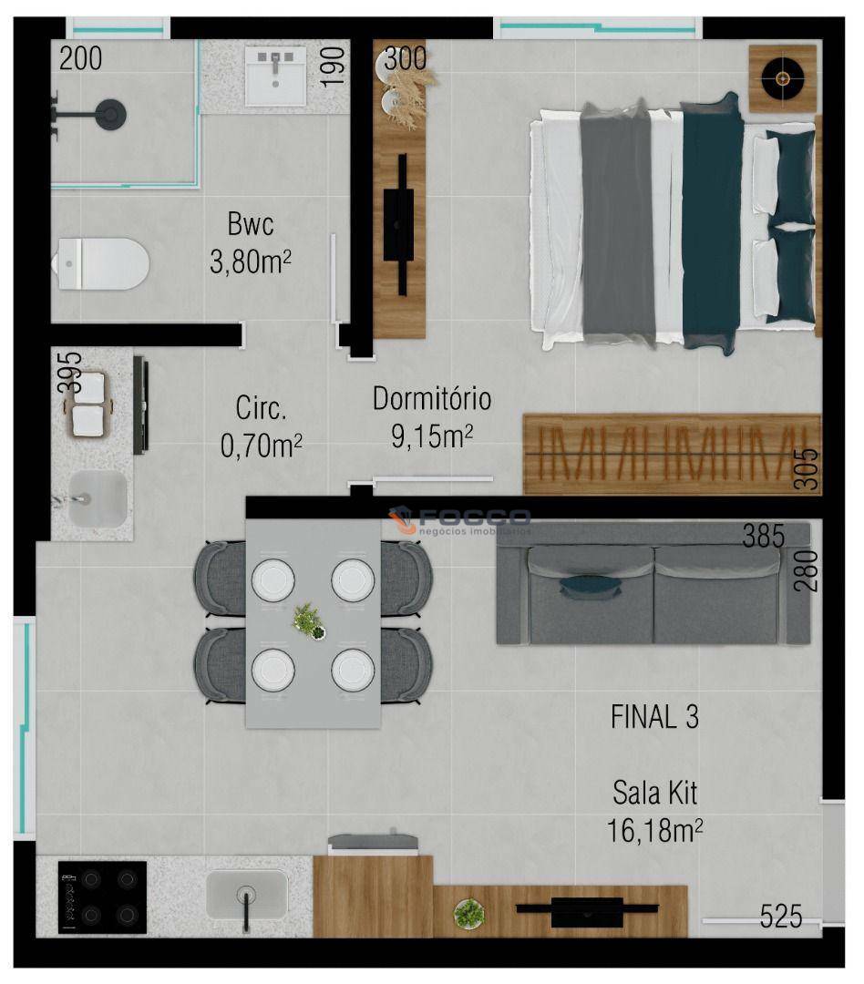 Apartamento à venda com 1 quarto, 34m² - Foto 34