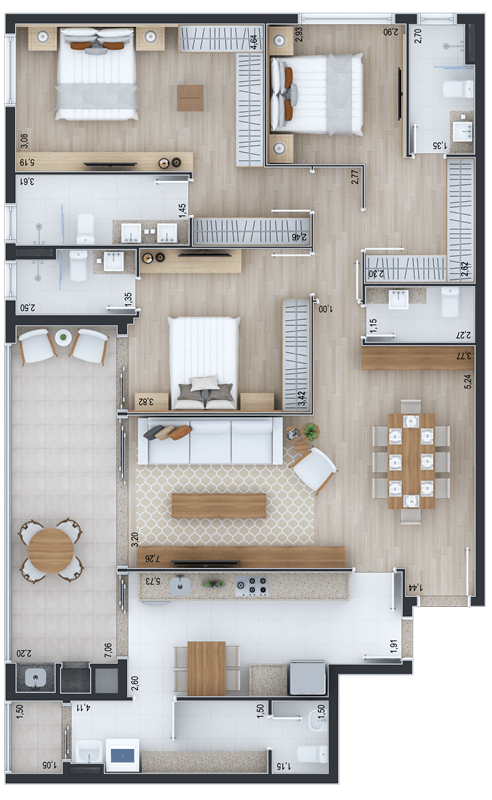 Apartamento à venda com 3 quartos, 14307m² - Foto 40