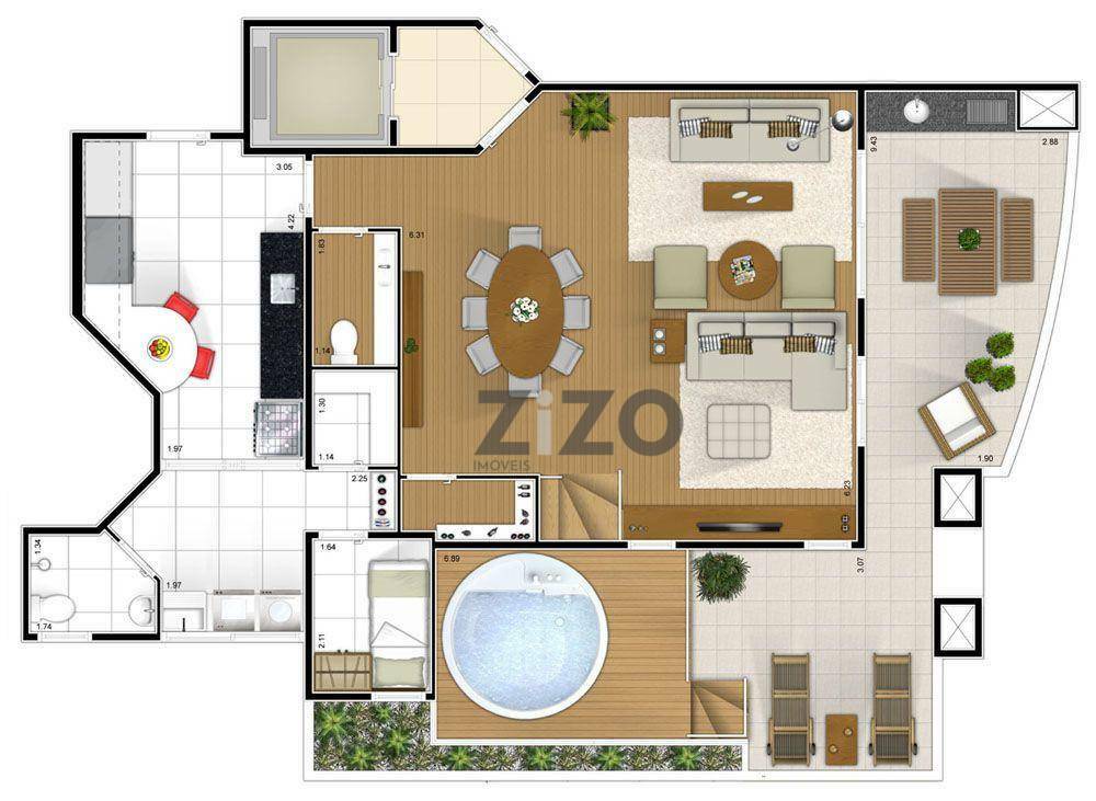 Apartamento para alugar com 2 quartos, 114m² - Foto 42