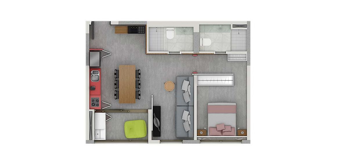 Apartamento à venda com 1 quarto, 53m² - Foto 2