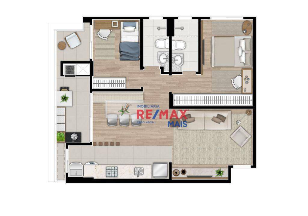 Apartamento à venda com 2 quartos, 67m² - Foto 24