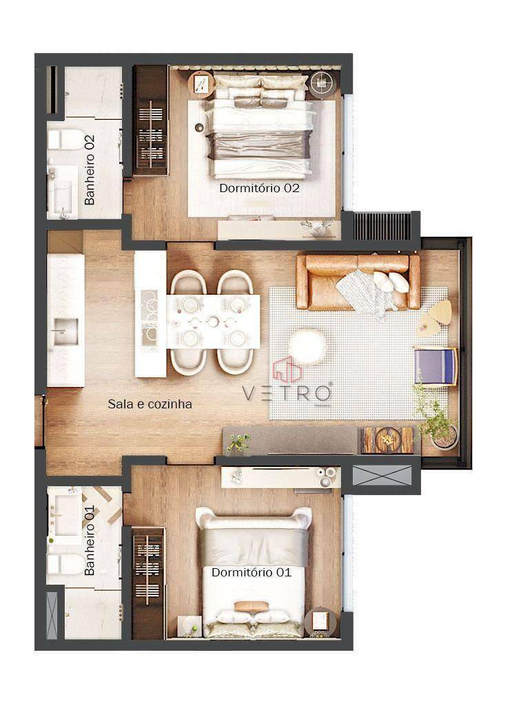 Apartamento à venda com 2 quartos, 76m² - Foto 5