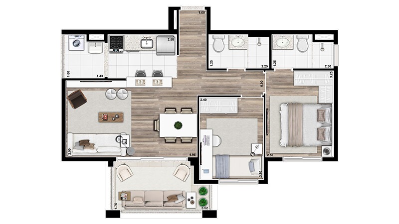 Apartamento à venda com 2 quartos, 66m² - Foto 8