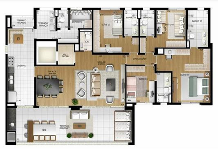 Apartamento à venda com 4 quartos, 134m² - Foto 6