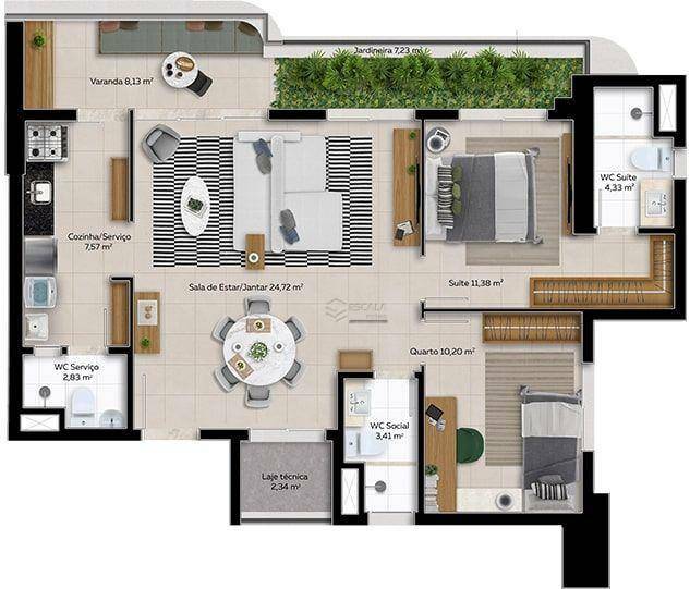 Apartamento à venda com 3 quartos, 82m² - Foto 19