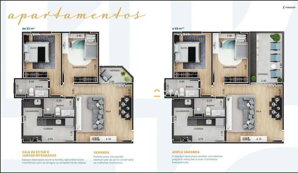 Apartamento à venda com 2 quartos, 63m² - Foto 5