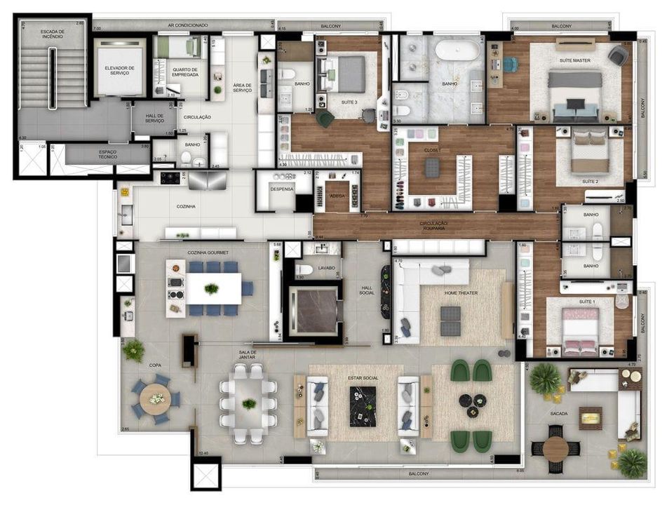 Apartamento à venda com 4 quartos, 342m² - Foto 30