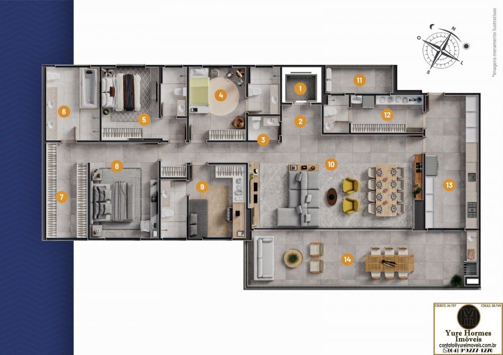 Apartamento à venda com 4 quartos, 228m² - Foto 7