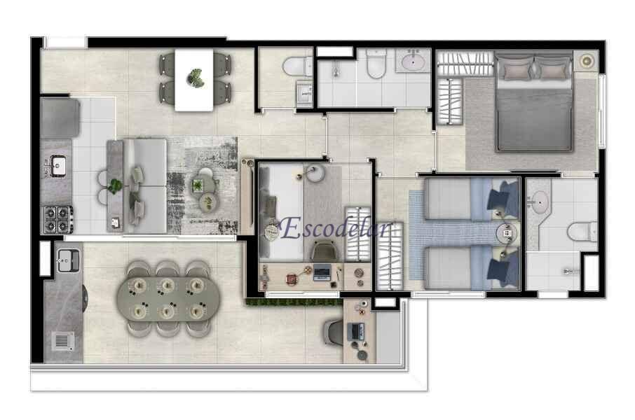 Apartamento à venda com 2 quartos, 54m² - Foto 19