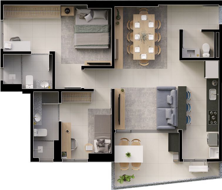 Apartamento, 1 quarto, 57 m² - Foto 41