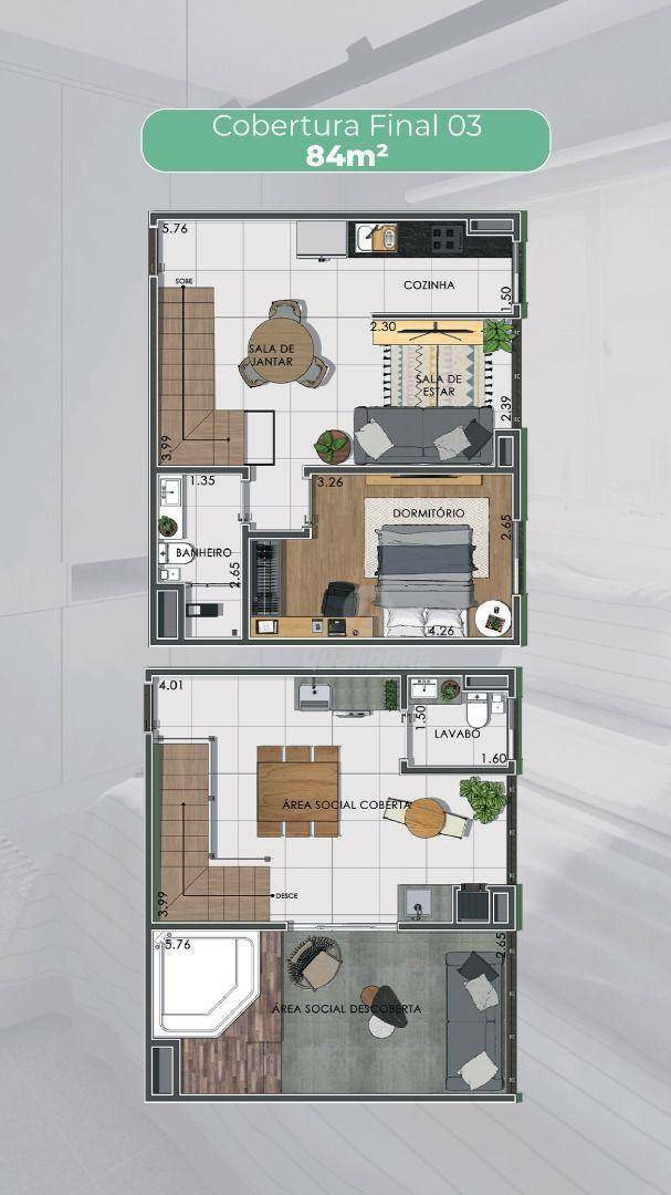 Cobertura à venda com 2 quartos, 101m² - Foto 5