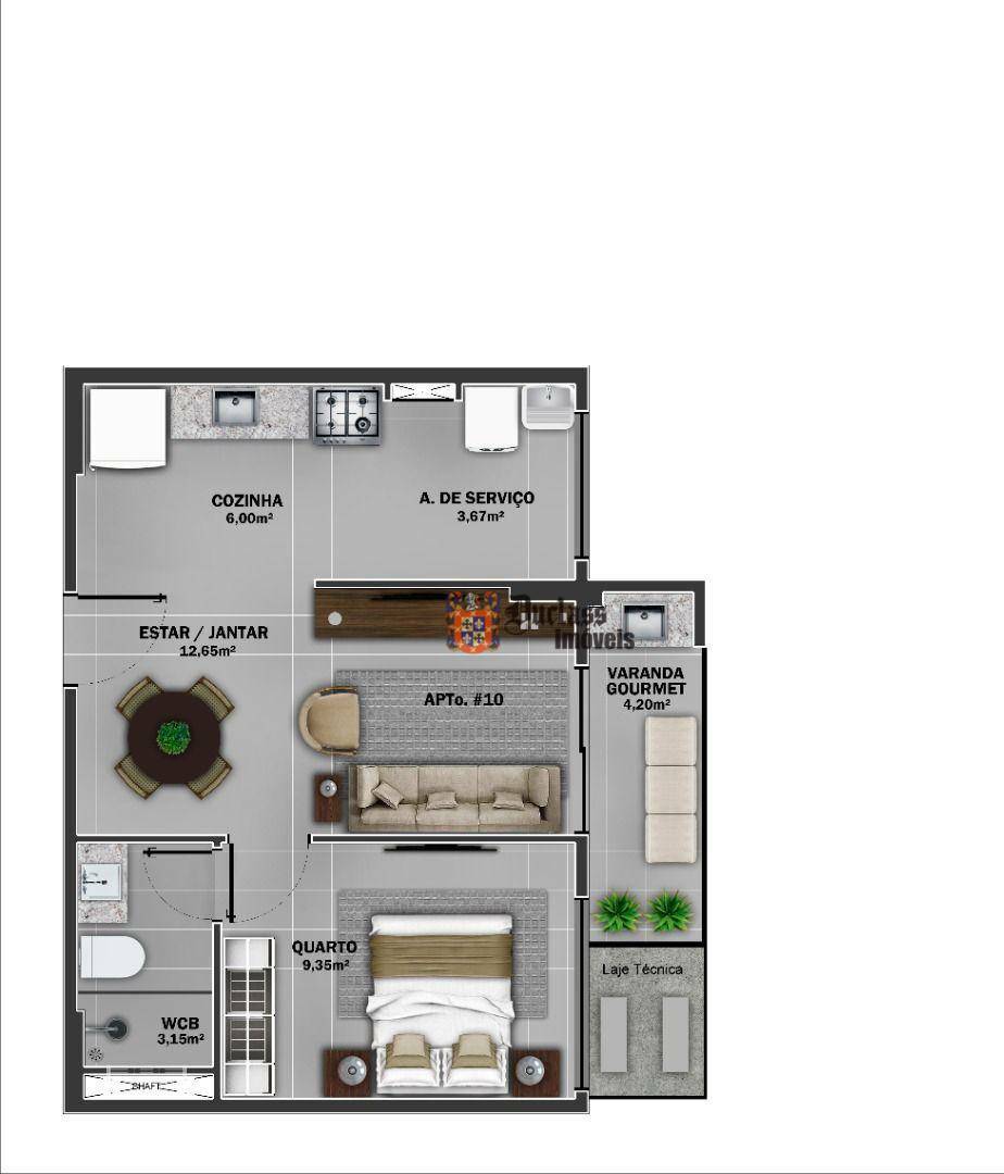 Apartamento à venda com 1 quarto, 50m² - Foto 17