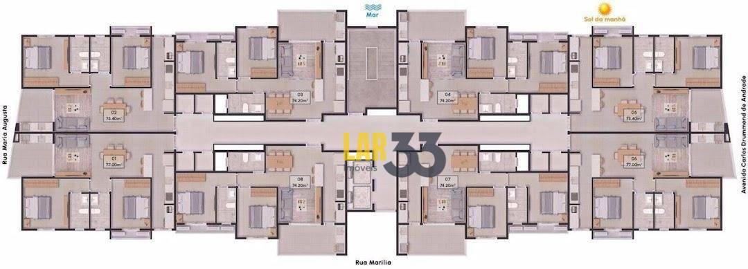 Apartamento à venda com 2 quartos, 71m² - Foto 4