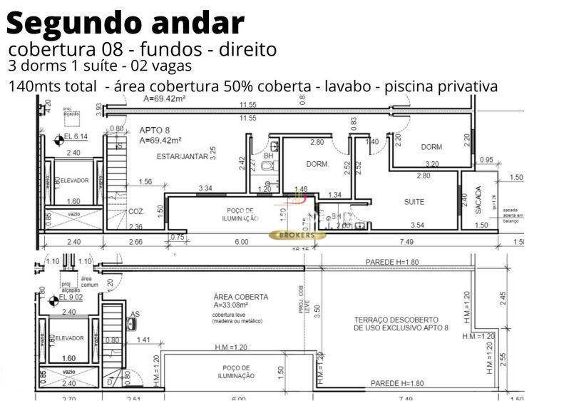 Cobertura à venda com 3 quartos, 140m² - Foto 17