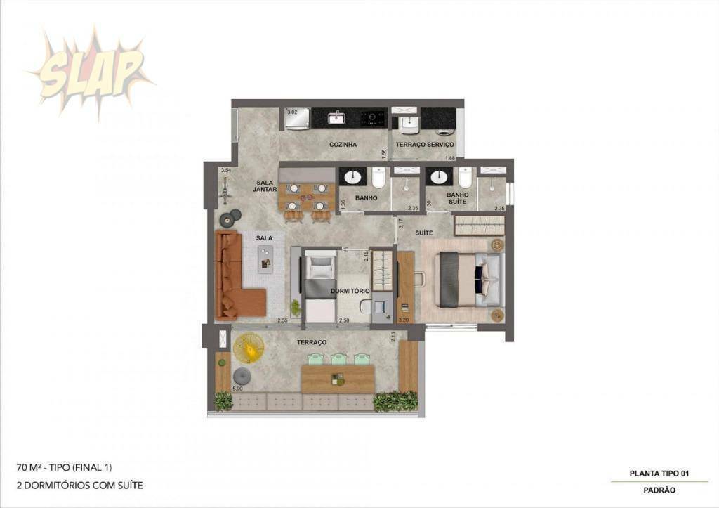 Apartamento para alugar com 2 quartos, 68m² - Foto 24