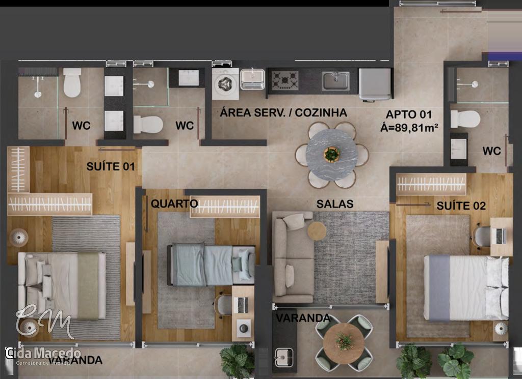 Apartamento à venda com 3 quartos, 117m² - Foto 45