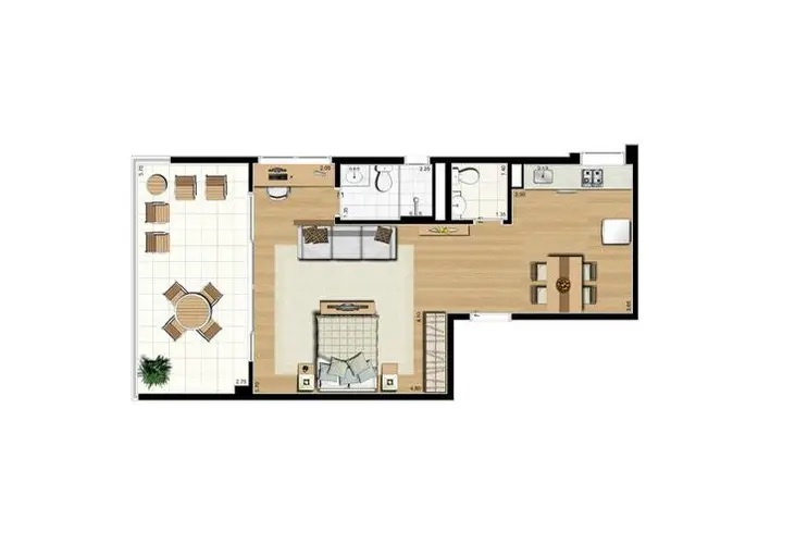 Apartamento à venda com 1 quarto, 54m² - Foto 2