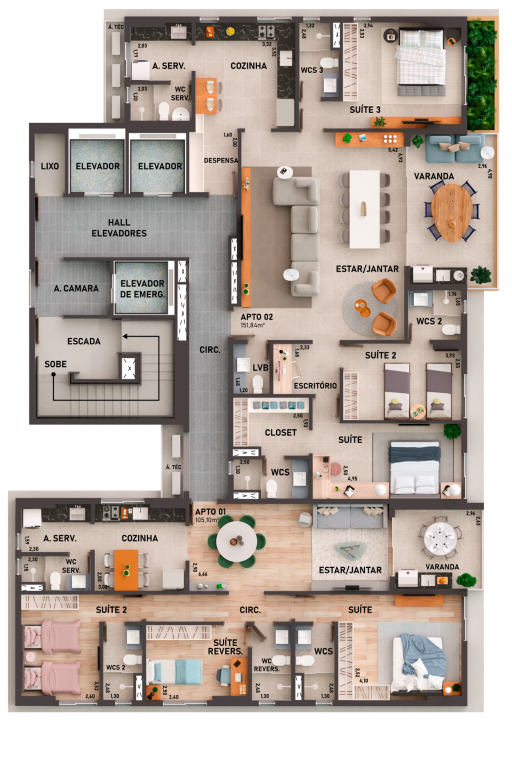 Apartamento à venda com 3 quartos, 1051m² - Foto 30