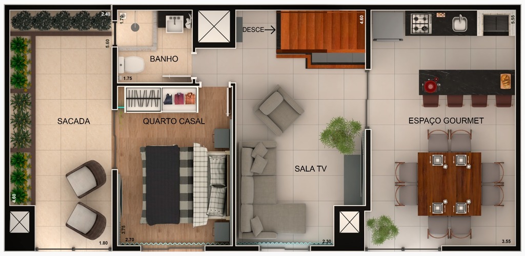 Apartamento à venda com 2 quartos, 6318m² - Foto 4