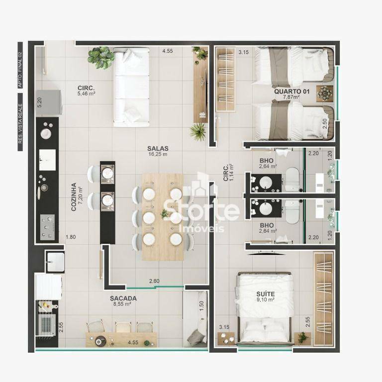 Apartamento à venda com 2 quartos, 59m² - Foto 19