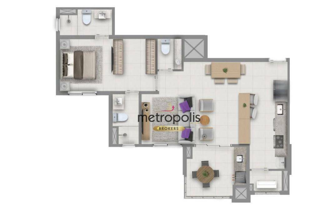 Apartamento à venda com 2 quartos, 69m² - Foto 5