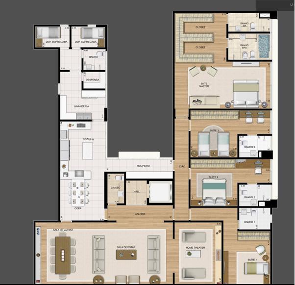 Apartamento à venda com 4 quartos, 320m² - Foto 3