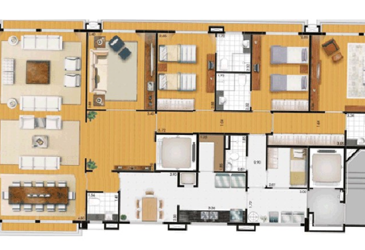 Apartamento à venda com 4 quartos, 221m² - Foto 2