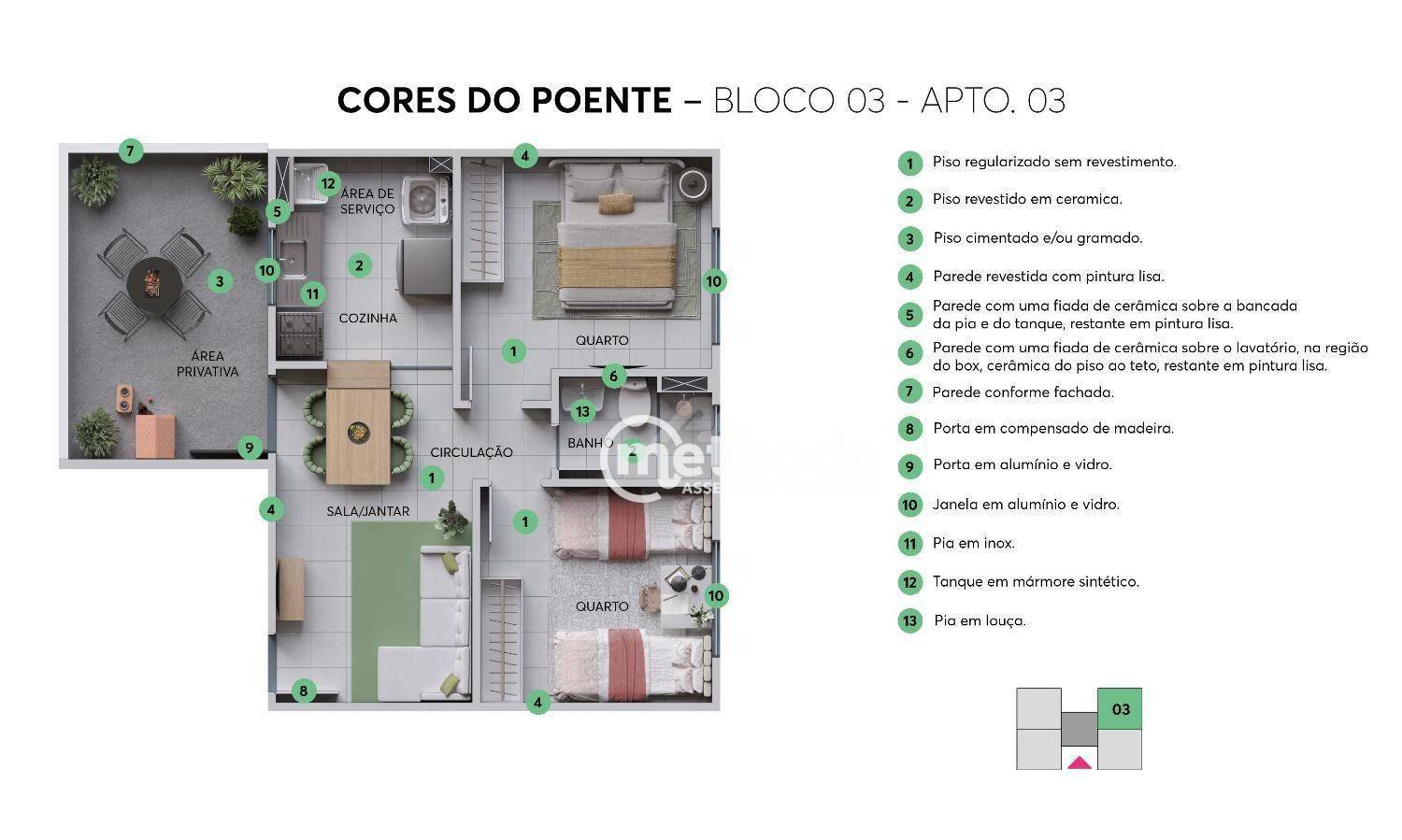 Apartamento à venda com 2 quartos, 40m² - Foto 7