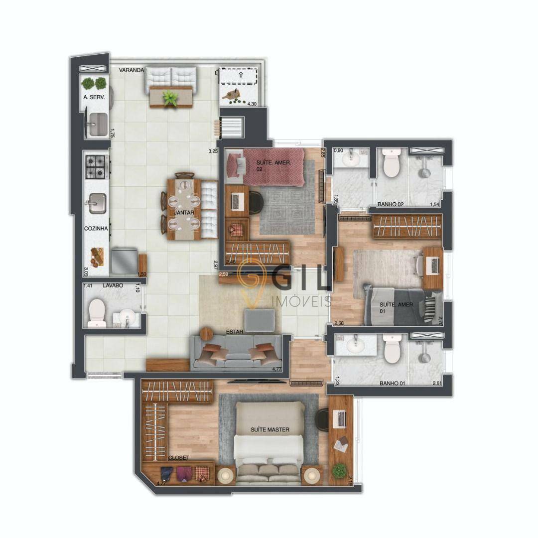 Apartamento à venda com 2 quartos, 68m² - Foto 43